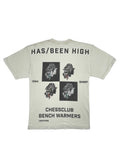 HAS/BEEN HIGH chess club oversized heavyweight tee back print beige streetwear