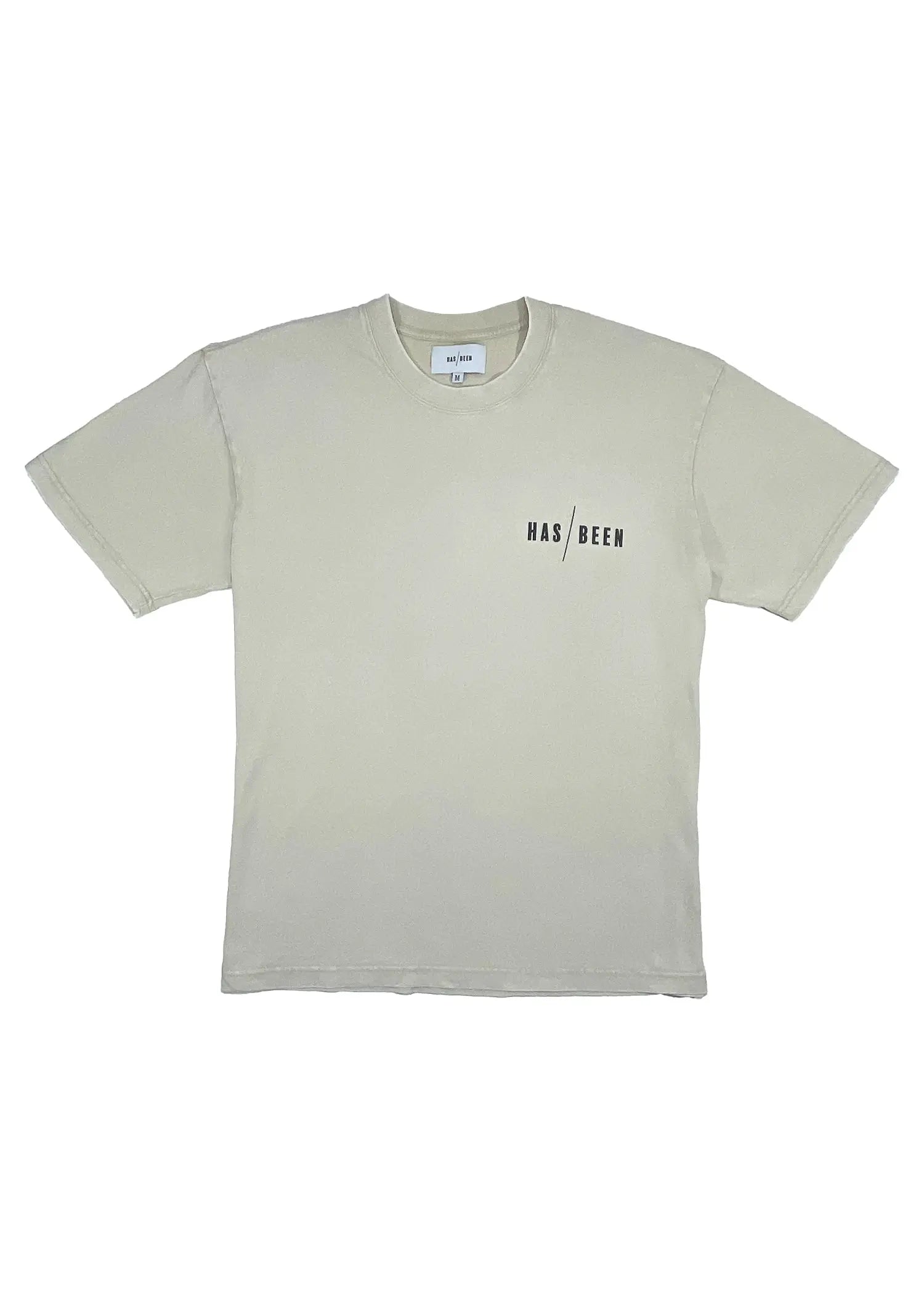 HAS/BEEN HIGH sci fi club oversized heavyweight tee beige front view